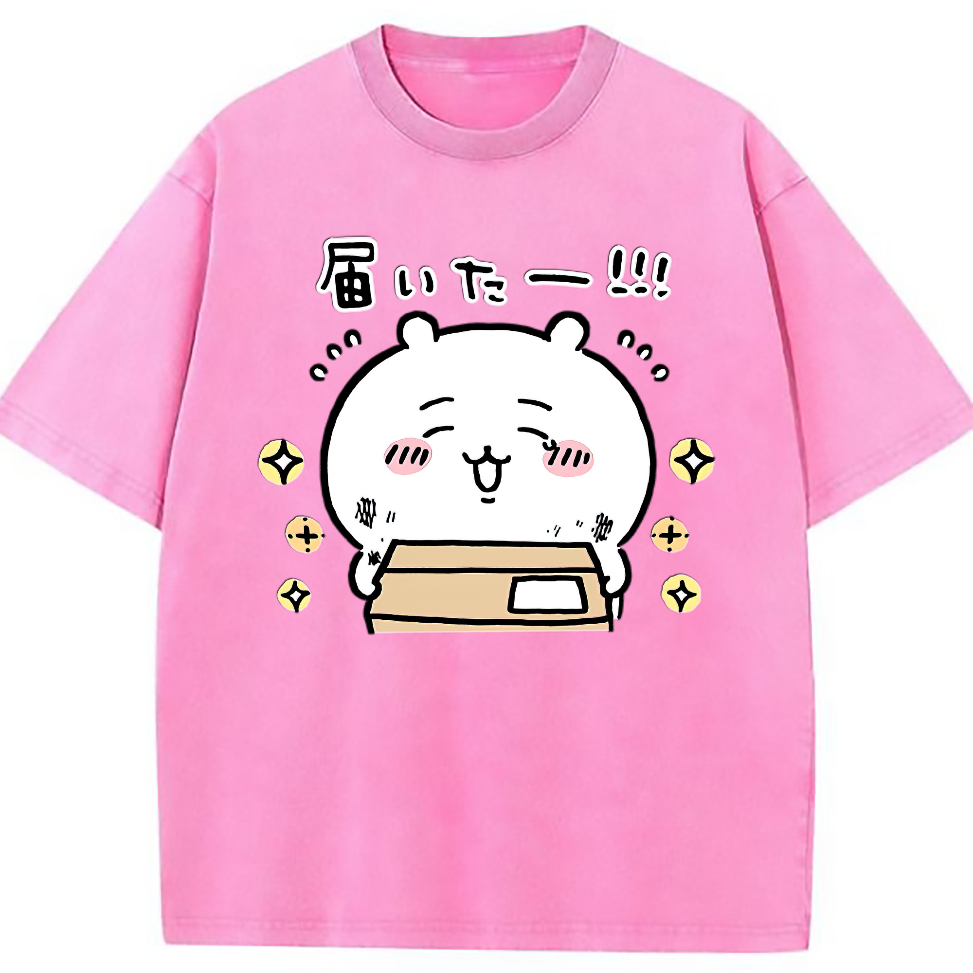 （画像用） ちいかわ ちいかわ Chii-kawa chiikawa 綿100% ヴィンテージ風 半袖Tシャツ（フロントプリント）